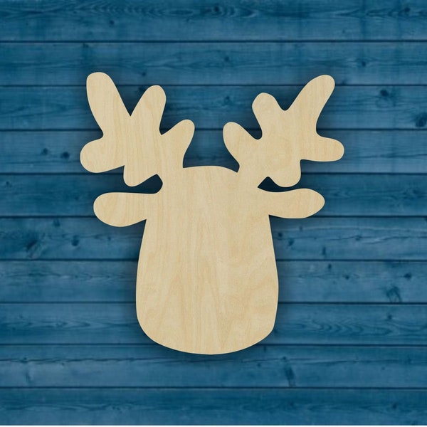 Reindeer Shape | Multiple Sizes | Laser Cut | Unfinished | Wood Cutouts Shapes