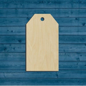 Gift Tag Shape | Multiple Sizes | Laser Cut | Unfinished | Wood Cutouts Shapes | Christmas