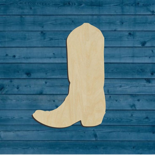 Farm | Ranch | Western | Cowboy Boot Shape | Multiple Sizes | Laser Cut | Unfinished | Wood Cutouts Shapes