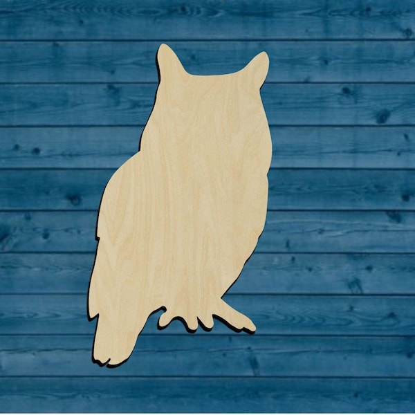 Forest Animal | Birds | Owl Shape | Multiple Sizes | Laser Cut | Unfinished | Wood Cutouts Shapes