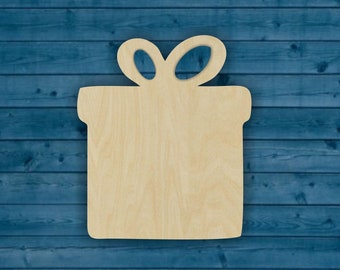 Present Shape | Multiple Sizes | Laser Cut | Unfinished | Wood Cutouts Shapes