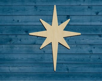 Wood Star of Bethlehem - Unfinished Christmas Nativity Shape laser cut out
