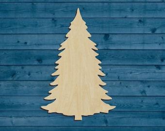 Wood Pine Shape, Snowflake 2, Unpainted Wooden Cutout DIY