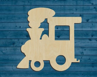 Transportation | Train Shape | Multiple Sizes | Laser Cut | Unfinished | Wood Cutouts Shapes