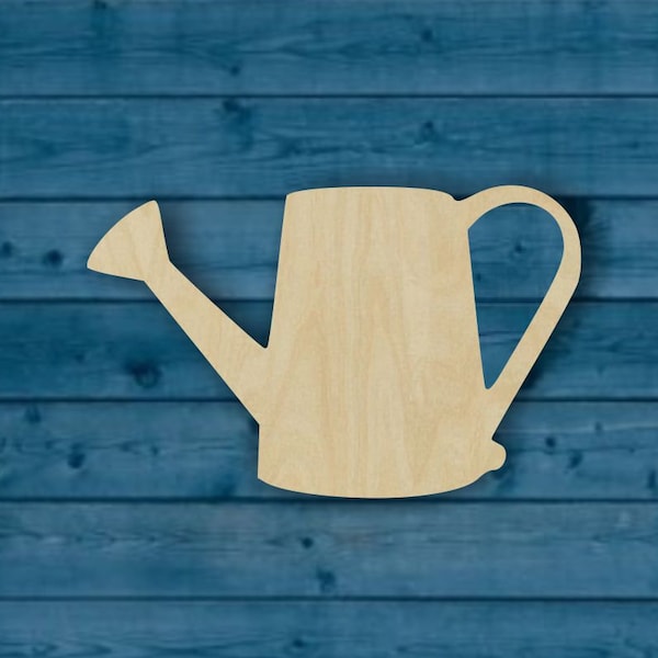 Garden Watering Can Shape | Multiple Sizes | Laser Cut | Unfinished | Wood Cutouts Shapes