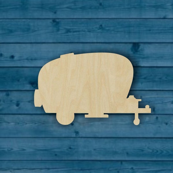 Camper Shape | Multiple Sizes | Laser Cut | Unfinished | Wood Cutouts Shapes