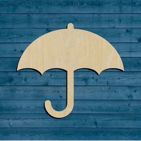 Spring | Umbrella Shape | Multiple Sizes | Laser Cut | Unfinished | Wood Cutouts Shapes