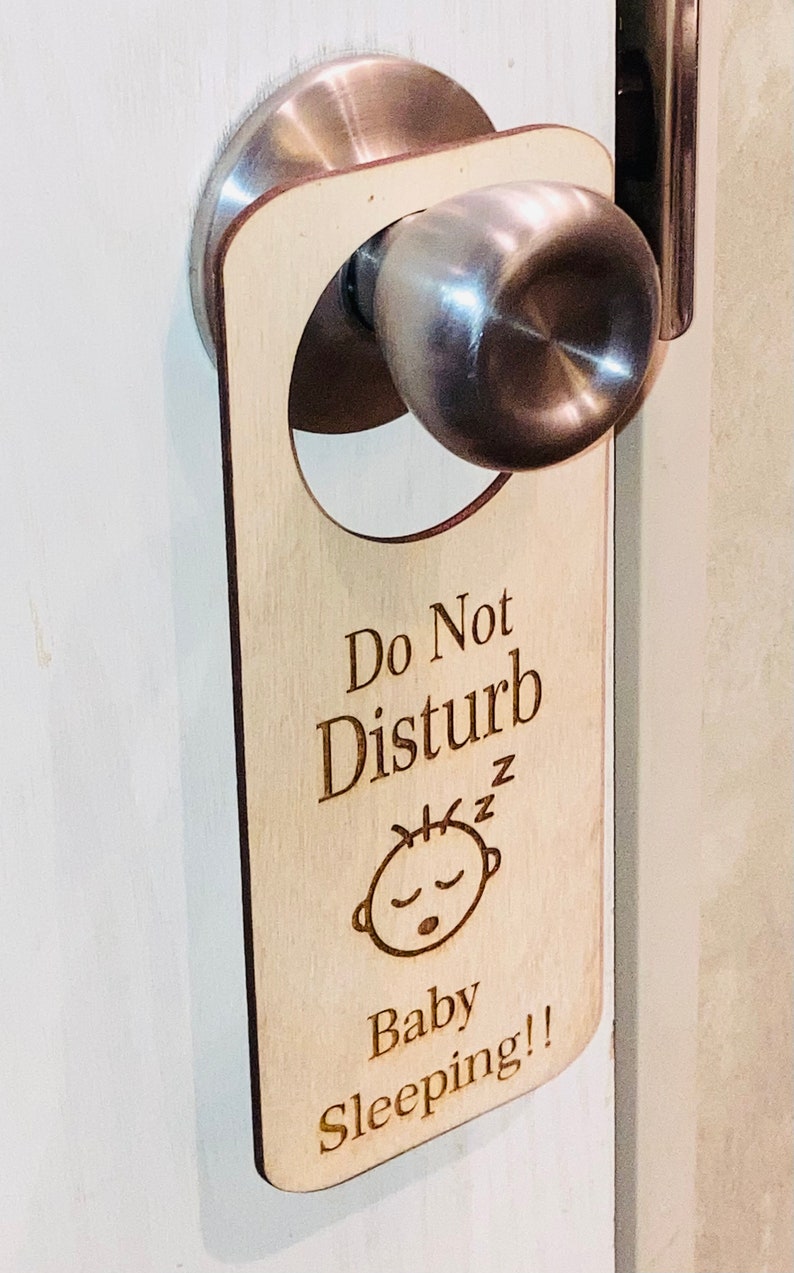 Door Hanger | Do Not Disturb | Baby Sleeping - Etsy
