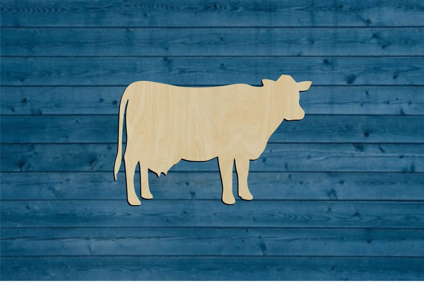 Farm Animals Cow Nativity Christmas Shape | Multiple Sizes | Laser Cut | Unfinished | Wood Cutouts Shapes