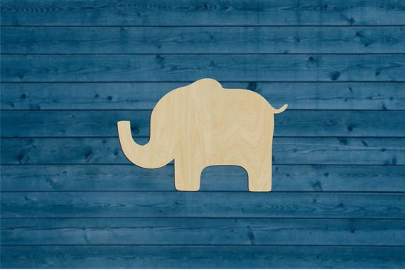Elephant Shape, MULTIPLE SIZES, Elephant Cut Out, Unfinished Wooden Shapes  for Crafts and Decorations, Laser Cut Elephant, Animal Cutouts 