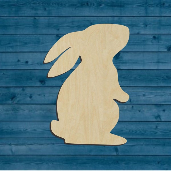 Rabbit | Bunny Shape | Multiple Sizes | Laser Cut | Unfinished | Wood Cutouts Shapes | Easter