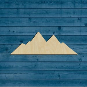 Mountain Shape | Multiple Sizes | Laser Cut | Unfinished | Wood Cutouts Shapes