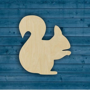 Squirrel Shape | Multiple Sizes | Laser Cut | Unfinished | Wood Cutout Shapes