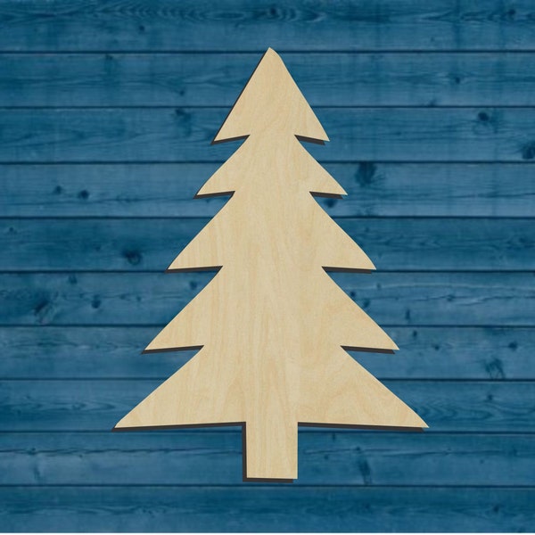 Forest | Pine Tree Shape | Multiple Sizes | Laser Cut | Unfinished | Wood Cutouts Shapes | Christmas