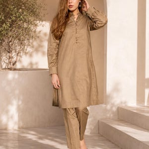 light brown pakistani dress THE LIBAS COLLECTION LIGHT BROWN SUPER HIT MIRROR VOL 3