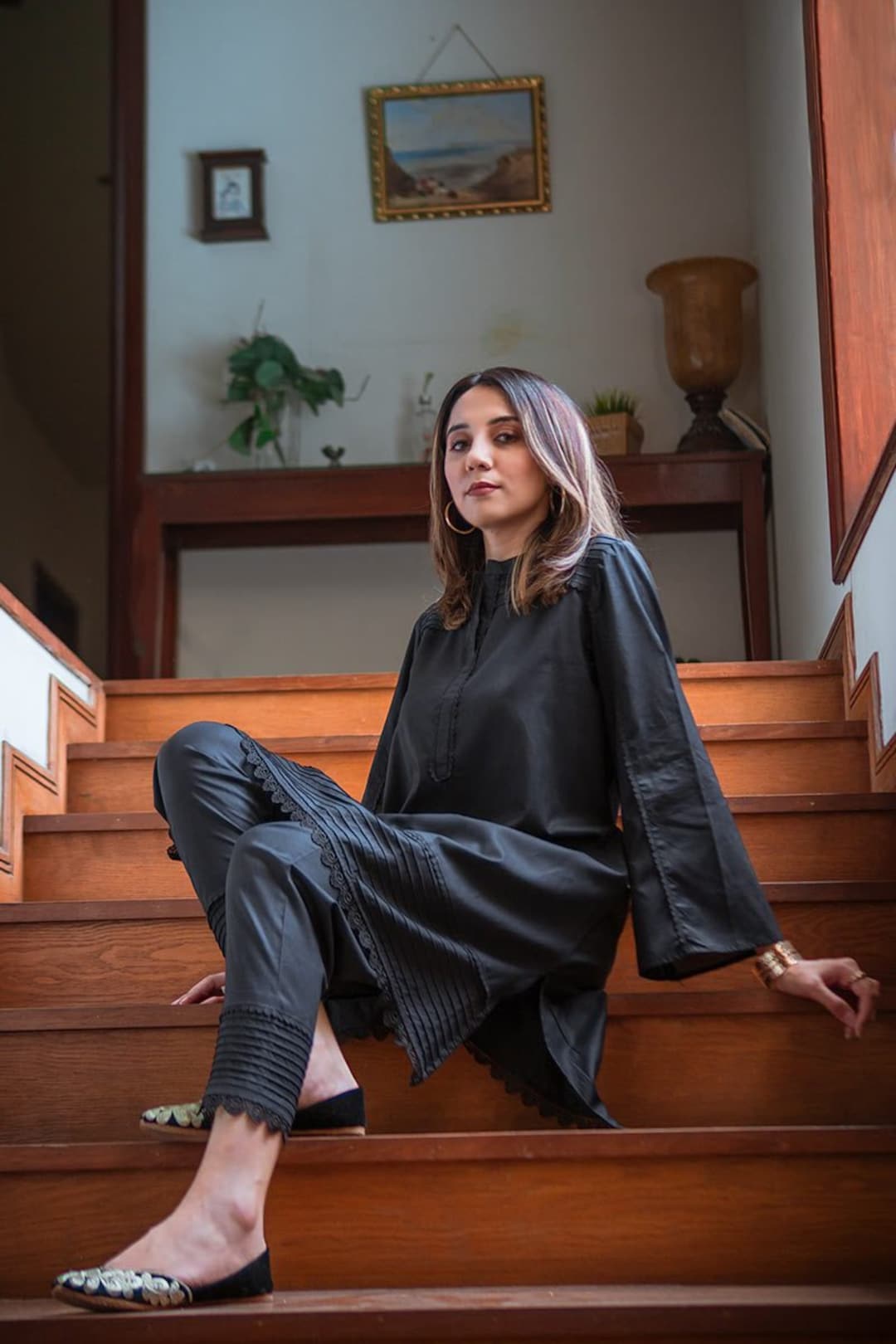 Black Shalwar Kameez: Handmade Pakistani Indian Dress With Lace - Etsy