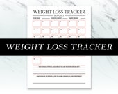 Printable Weight Loss Tracker | Workout Journal
