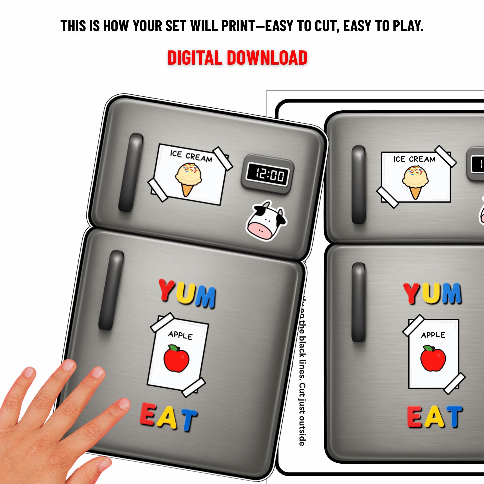 Dramatic Fridge Printable Fridge Playset for Dramatic Play – Sort, Stack & Layer ...