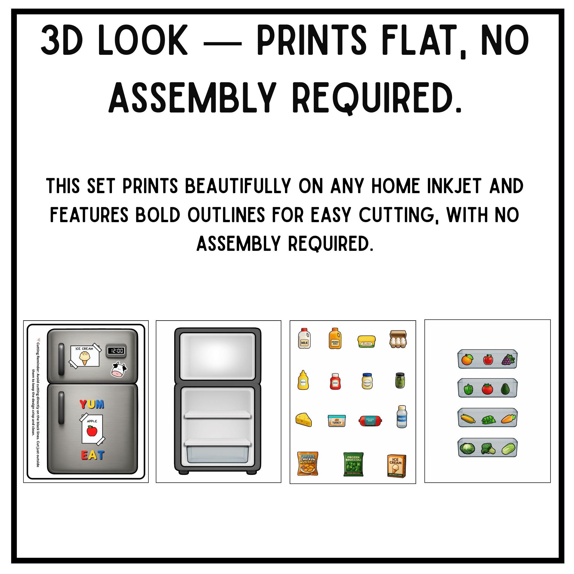 Dramatic Fridge Printable Fridge Playset for Dramatic Play – Sort, Stack & Layer ...