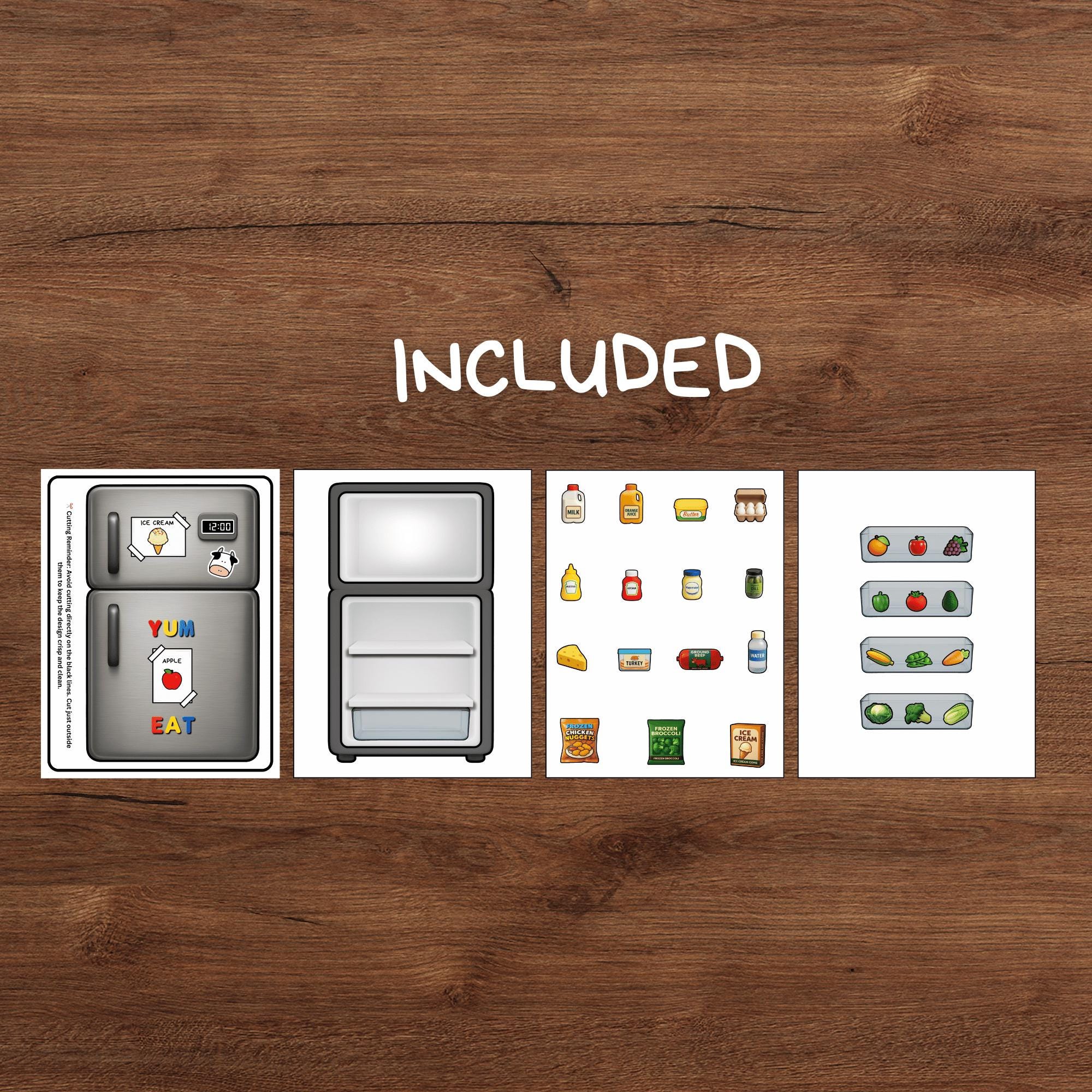 Dramatic Fridge Printable Fridge Playset for Dramatic Play – Sort, Stack & Layer ...