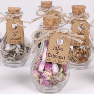 Wedding Pear Bottle Tea favors for guests, Personalized Bulk gifts, Rustic wedding favor, Loose Leaf Tea Favor, Tea jars, Herbal Tea gifts