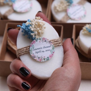 Personalized Bridal Shower Favors for Guests in Bulk | Bulk Wedding Soap favors | Personalized Soap favors | Floral Soap | Baby Shower Gift