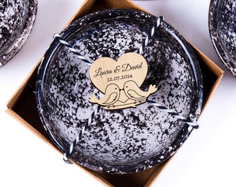 Wedding Bowl Tile Favors for Guests in Bulk, Personalized Wedding Gift Favors, Wedding Candy Box Favors, Turkish Cini Tile, Bohemian Favor