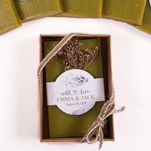 Handmade Wedding Scented Soap Favors, Wedding Favors for Guests Bulk, Personalized Bridal Shower, Bridesmaid Baby Shower Baptism Favor Soap