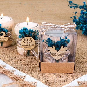 Rustic Wedding Favors Candle Holder, Wedding Party Favors for Guests, Wedding Bulk Favor, Personalized Tealight Holder, Bridal Shower Favors
