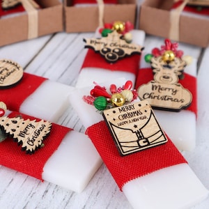 Bomboniere di sapone profumato natalizio personalizzate, regali di Natale personalizzati, Noel, Capodanno, Natale, bomboniere di Natale, bomboniere di buon Natale per gli amici