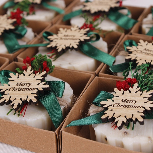 Christmas Scent Soap Favors, Personalized Christmas Gifts, Custom Christmas Favors, Christmas Table Decor, New Year Merry Christmas Favors