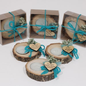 Wedding Party Favors for Guests in bulk | Wedding Bulk Favors | Rustic Wedding Favors | Candle Favors | Tealight Holders | Thank You Favors