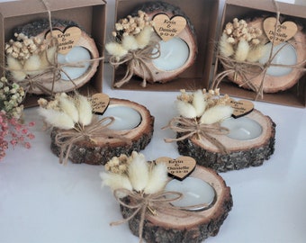 Wedding Party Favors for Guests in bulk | Wedding Bulk Favors | Rustic Wedding Favors | Unique Favors | Tealight Holders | Thank You Favors