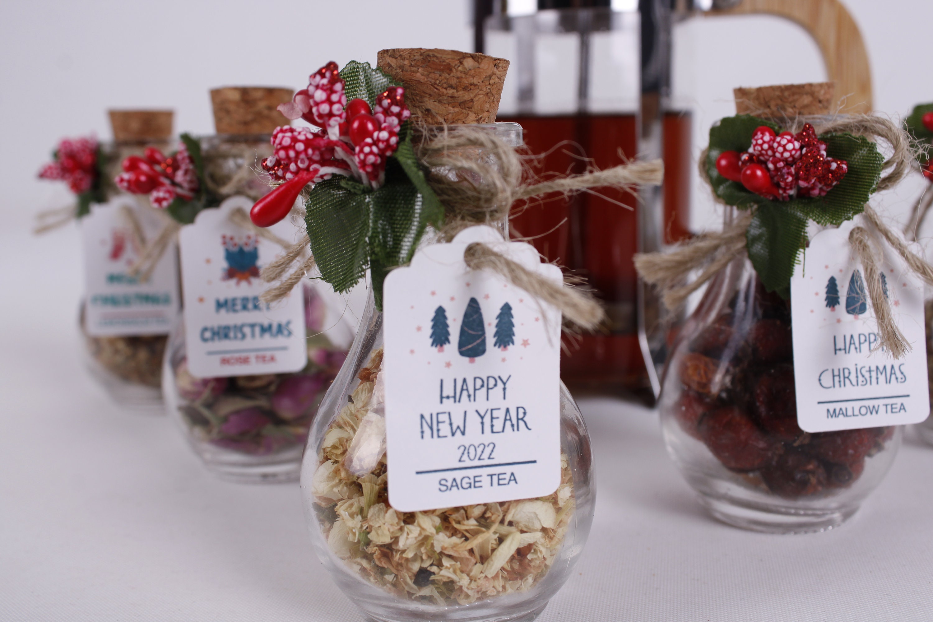 Christmas Tea Favors for Guests Personalized Bulk Gifts | Etsy UK