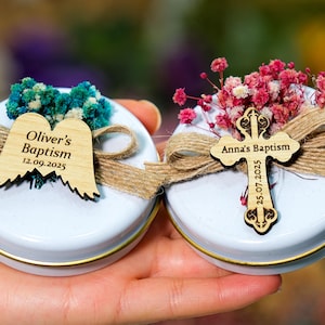 Custom Candle Baptism Favors, Candle Favors, Scented Candle, Baptism Candle, Personalized Candle, Baby Shower, First Communion, Baptism Gift