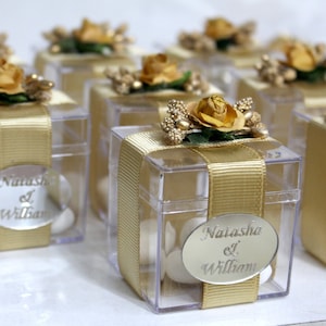 Cadeaux de mariage pour invités en vrac | Boîtes de bonbons aux amandes de Jordanie | Boîtes de cadeaux | Boîtes de cadeaux pour baby shower | Coffrets cadeaux pour la douche nuptiale