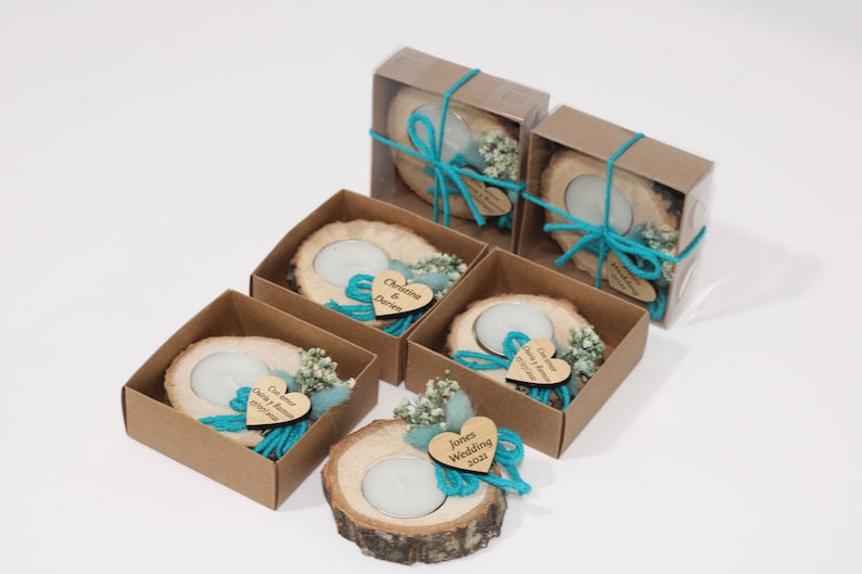 Wedding Party Favors for Guests in bulk Wedding Bulk Favors Rustic Wedding Favors Candle Favors Tealight Holders Thank You Favors image 9