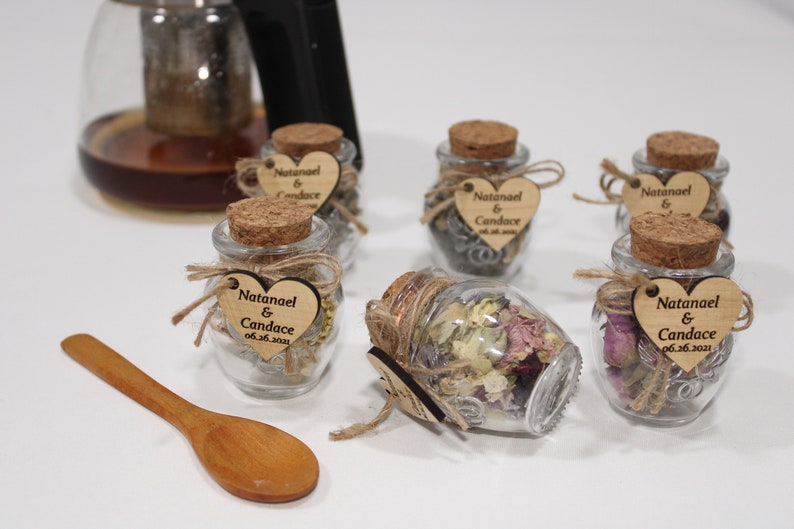 Wedding Tea favors for guests Personalized Bulk gifts Rustic Etsy