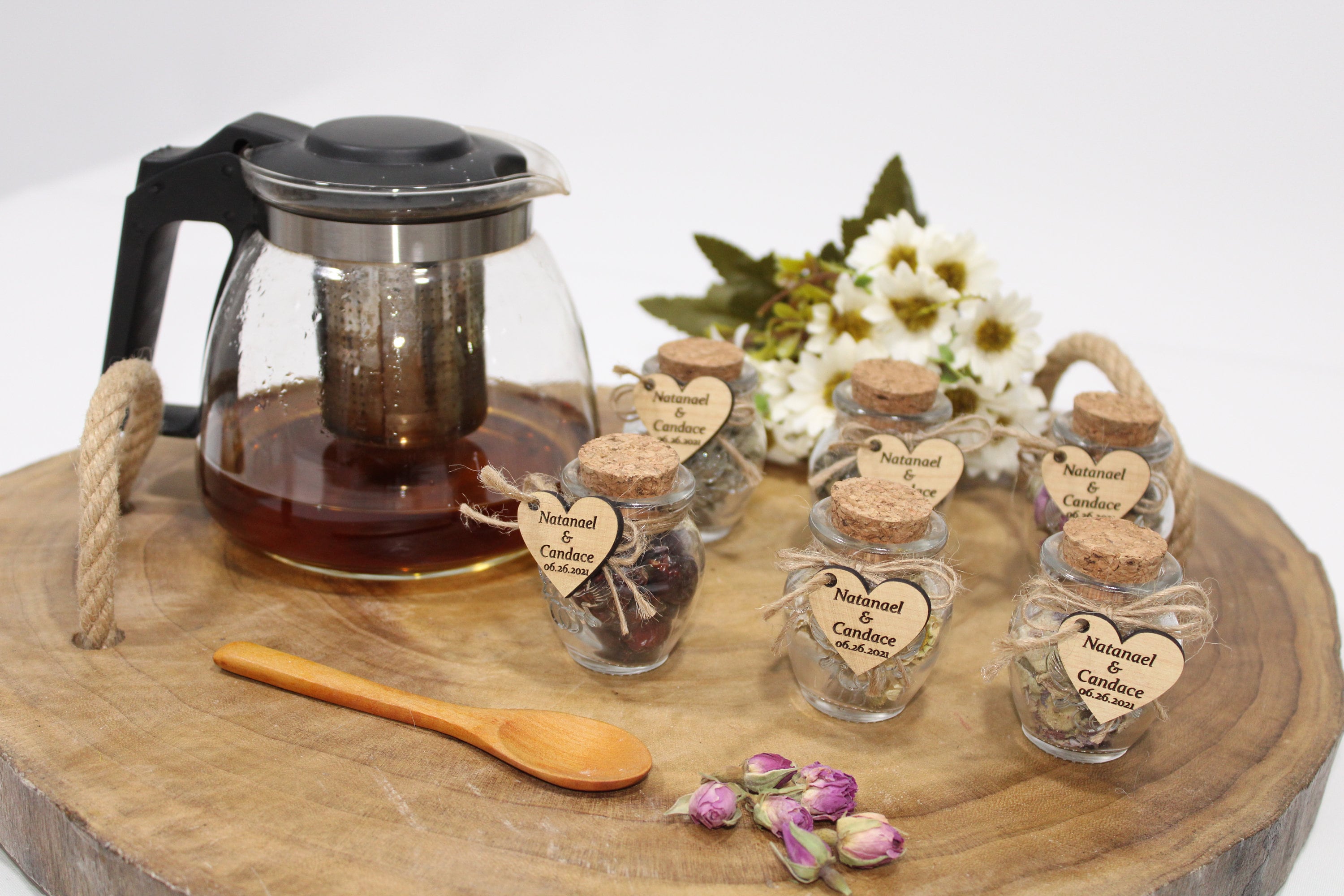 Wedding Tea favors for guests Personalized Bulk gifts Rustic Etsy