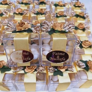 Wedding Favors For Guests in Bulk | Jordan Almonds Candy Boxes | Party Favor Boxes | Baby Shower Favor Boxes | Bridal Shower Favor Boxes