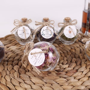 Wedding Tea favors for guests, Personalized Bulk gifts, Rustic wedding favor, Loose Leaf Tea Favor, Tea jars, Unique gift, Herbal Tea gifts image 7