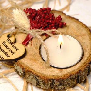 Wedding Party Favors for Guests in bulk, Wedding Bulk Favors Candle Holder, Rustic Wedding Favors, Wooden Tealight Holders, Thank You Favors