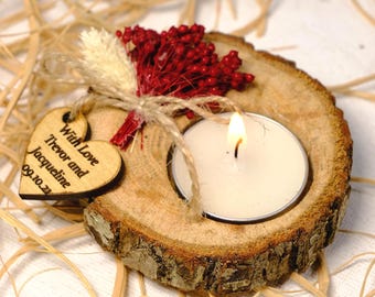 Bomboniere per matrimoni all'ingrosso per gli invitati, bomboniere per matrimoni all'ingrosso, portacandele, bomboniere rustiche per matrimoni, portacandele in legno, bomboniere di ringraziamento