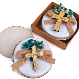 Custom Candle Baptism Favors, Candle Favors, Scented Candle, Baptism Candle, Personalized Candle, Baby Shower, First Communion, Baptism Gift
