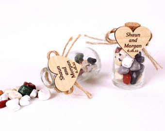 Wedding Chocolate Bulk Favors in Jar, Wedding Pebble Chocolate, Baby Shower Chocolate Favors, Thank you Favor,Wedding Unique Favors in Bulk