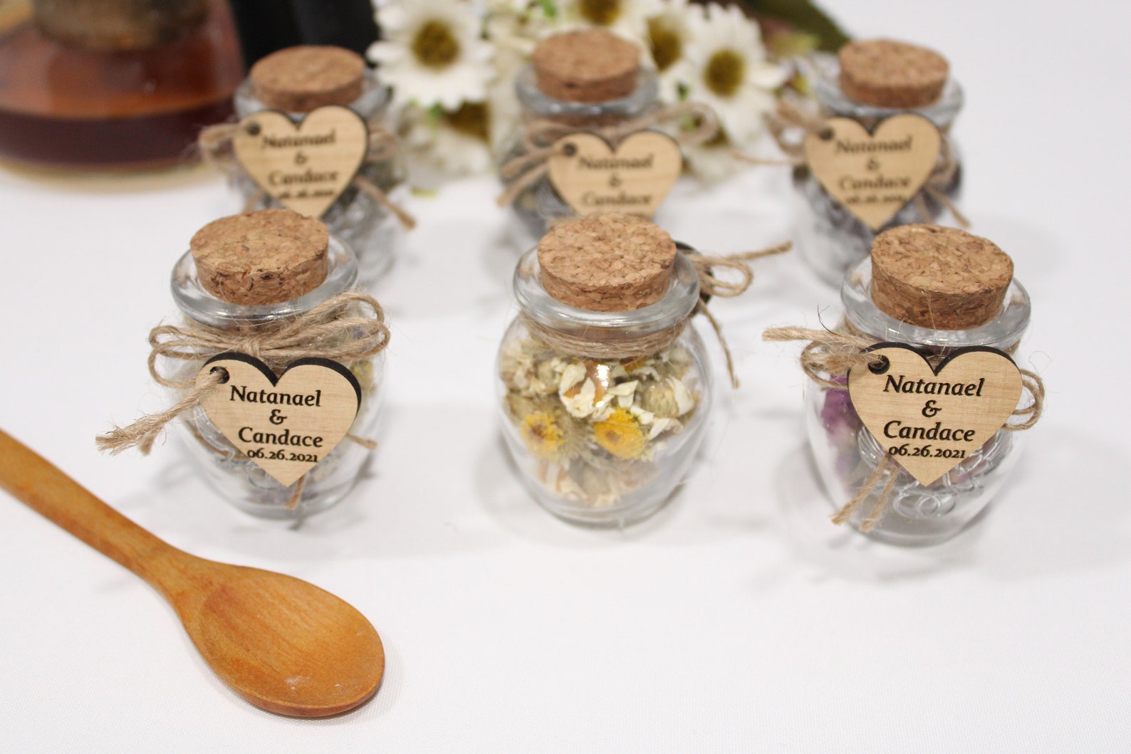 Wedding Tea favors for guests Personalized Bulk gifts Rustic Etsy