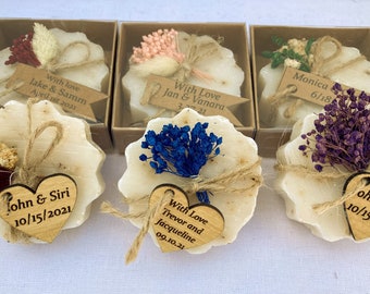 Handmade Soap Wedding Favors for Guests | Bridal Shower Soap favors | Personalized Soap favors | Rustic Lavender Soap|Baby Shower Soap Favor