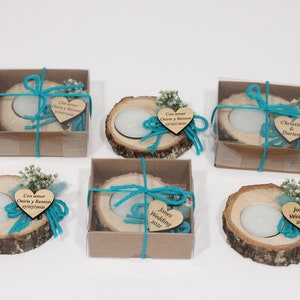 Wedding Party Favors for Guests in bulk Wedding Bulk Favors Rustic Wedding Favors Candle Favors Tealight Holders Thank You Favors image 8