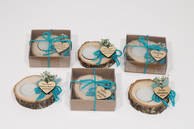 Wedding Party Favors for Guests in bulk Wedding Bulk Favors Rustic Wedding Favors Candle Favors Tealight Holders Thank You Favors image 8