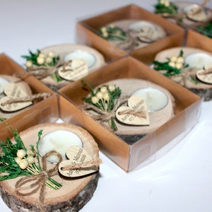 Wedding Party Favors for Guests in bulk Wedding Bulk Favors Rustic Wedding Favors Candle Favors Tealight Holders Thank You Favors image 7